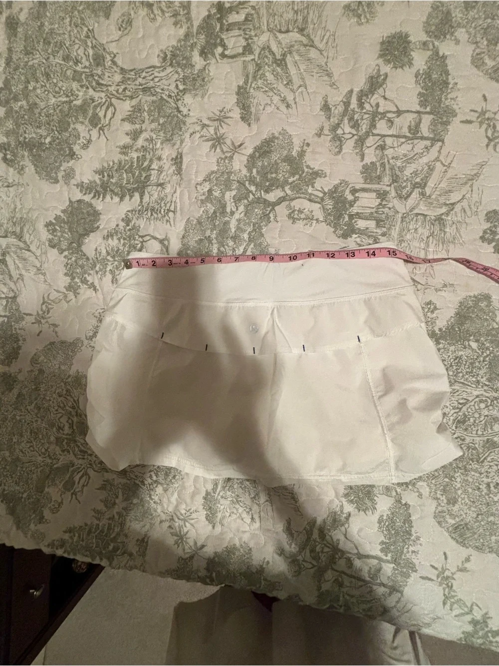 Vintage 2009 Lululemon sz 8 skirt skort white side ruche y2k retro athleisure